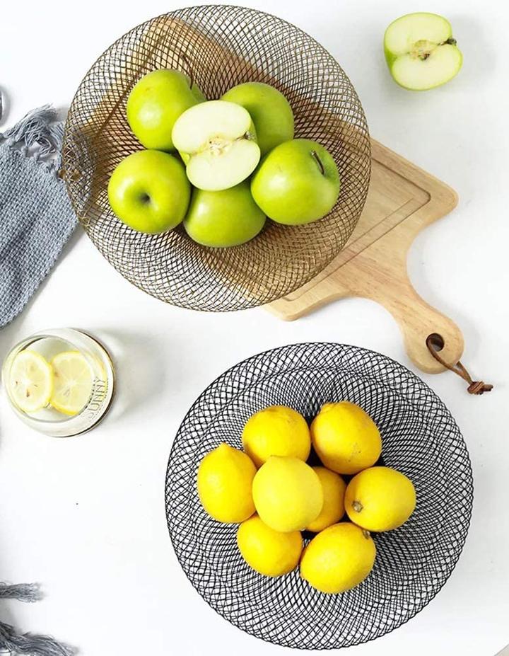 Metal Mesh Bowl Shadows and Patterns